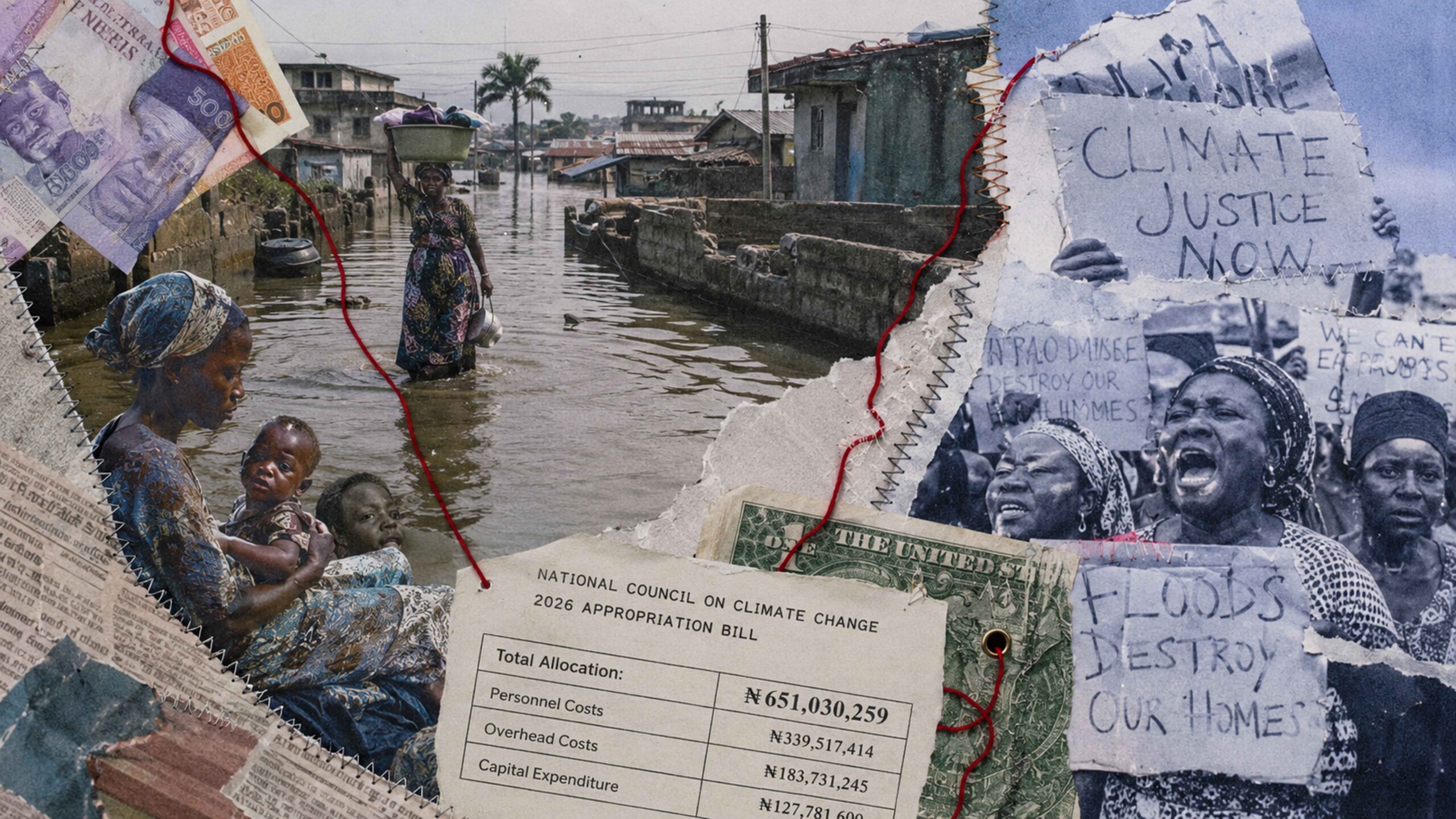 Ai illustration of Nigeria's climate agency gets ₦651m in 2026 budget despite rising cost of climate disasters for women