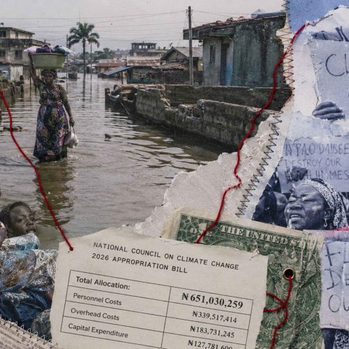 Ai illustration of Nigeria's climate agency gets ₦651m in 2026 budget despite rising cost of climate disasters for women