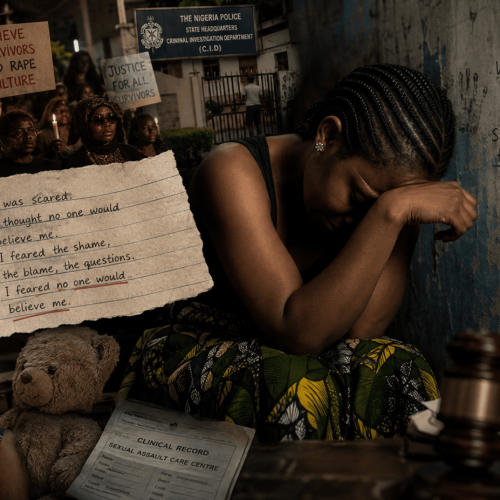 AI illustration of: I feared no one would believe me’ survivor says as Odogwu of Asaba rape case exposes why most survivors in Nigeria fear reporting abuse